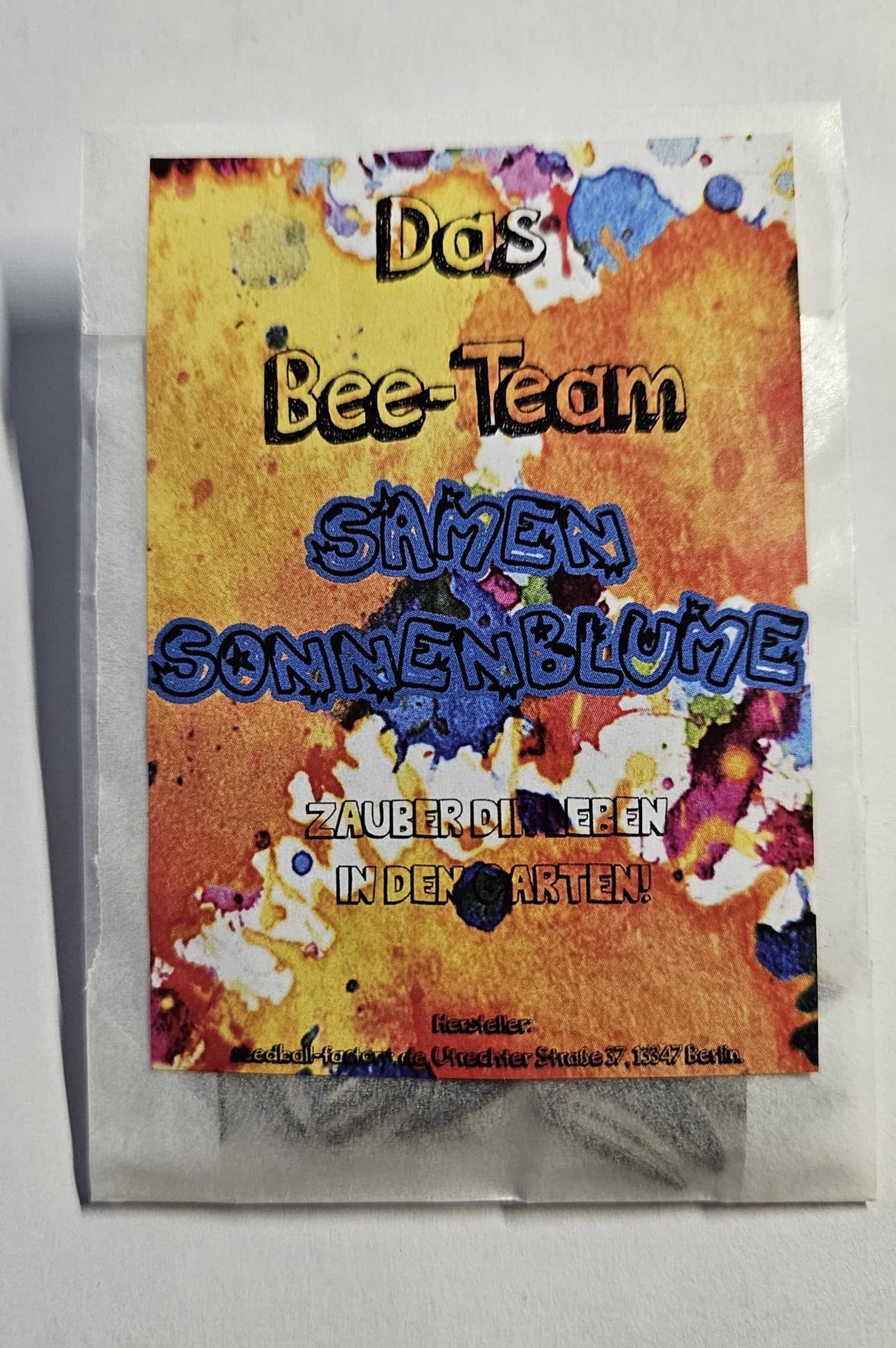 Die Samen Sonnenblume "Das Bee-Team" werden Mensch und Biene erfreuen.